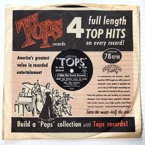 The Four Jacks 78 RPM "Why Do Fools Fall In Love" Tops E- 1950s Pop